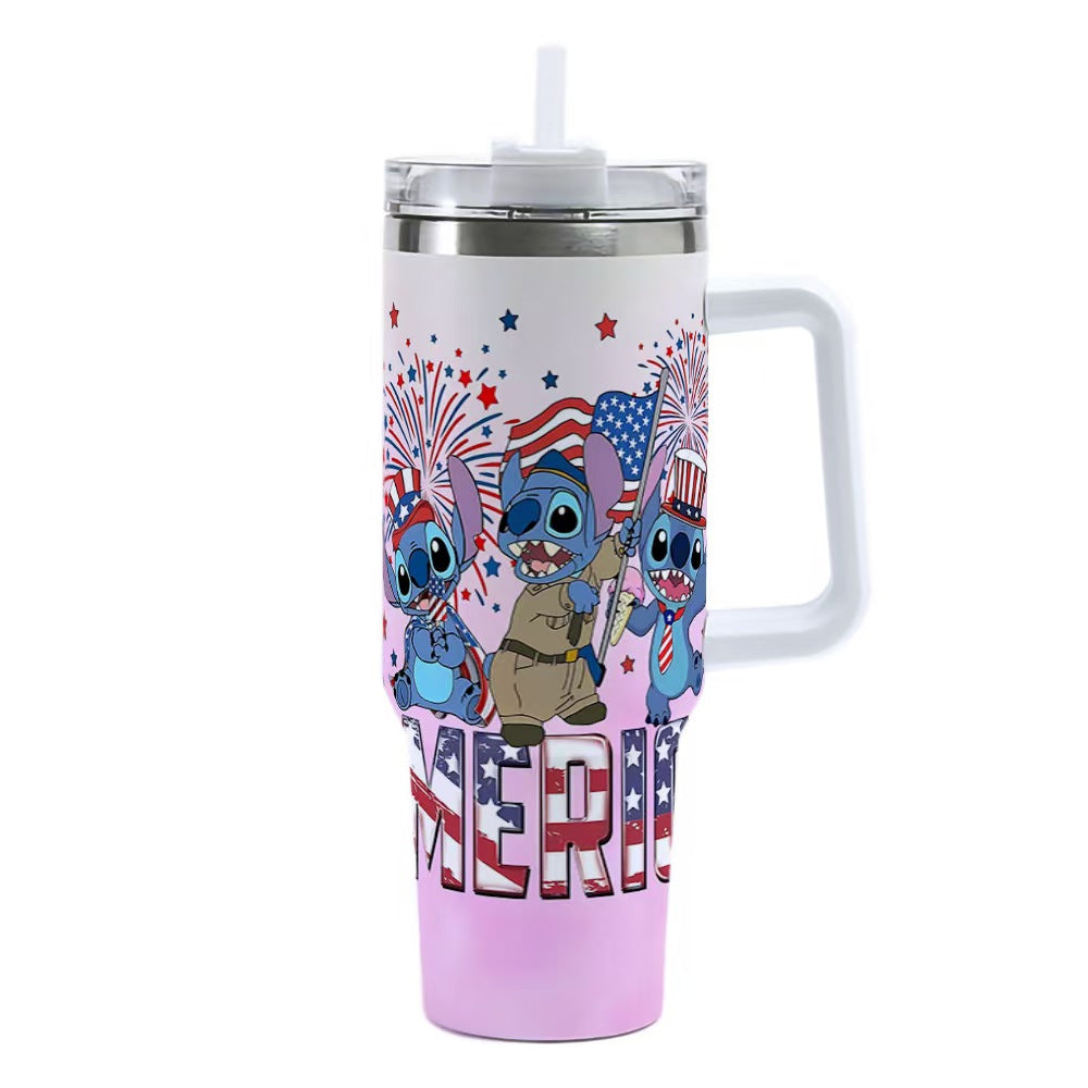 Stitch & Angel Rainbow Tumbler