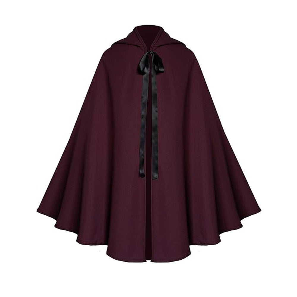 Enchanted Velvet Hooded Cape – Halloween & Party Style