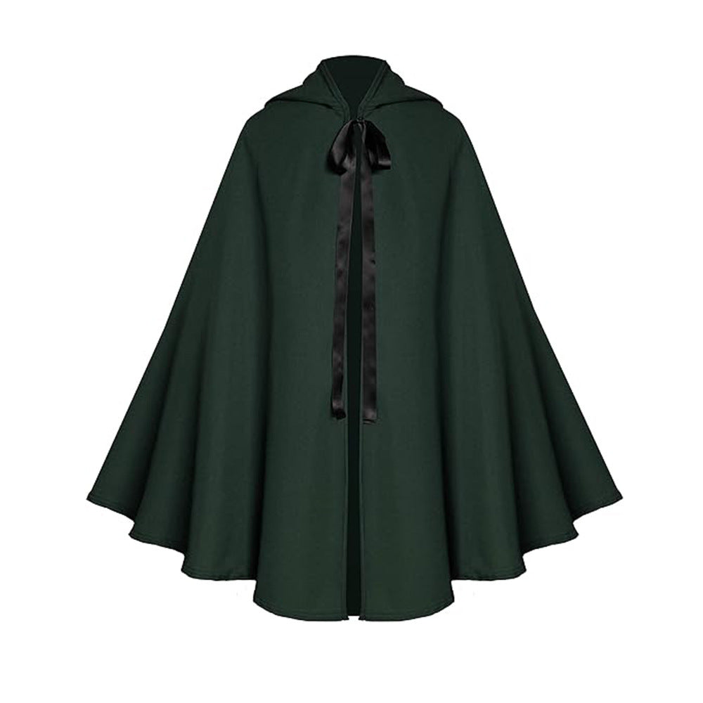 Enchanted Velvet Hooded Cape – Halloween & Party Style