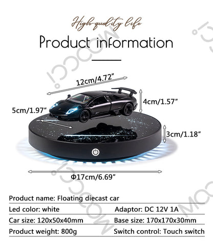 Astryra Magnetic Floating Diecast Car Vehicle with LED 1:36 scale