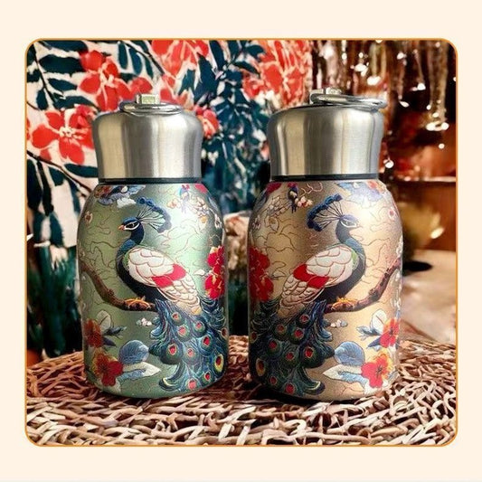 Butterfly & Peacock Insulated Bottle